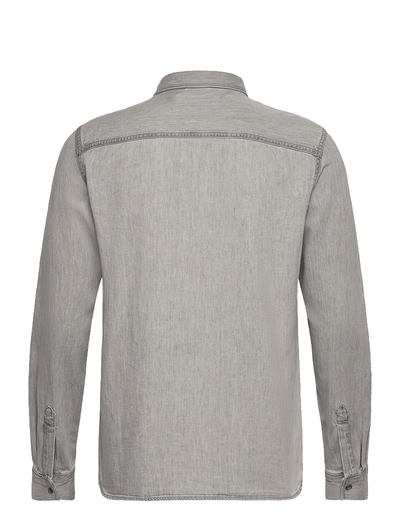 AllSaints - gleason ls shirt - jeanshemden - grey - 1
