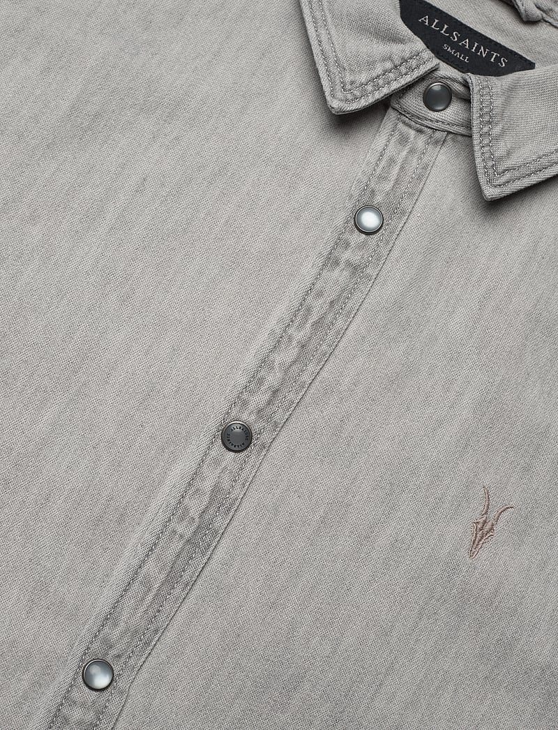 AllSaints - gleason ls shirt - jeanshemden - grey - 3