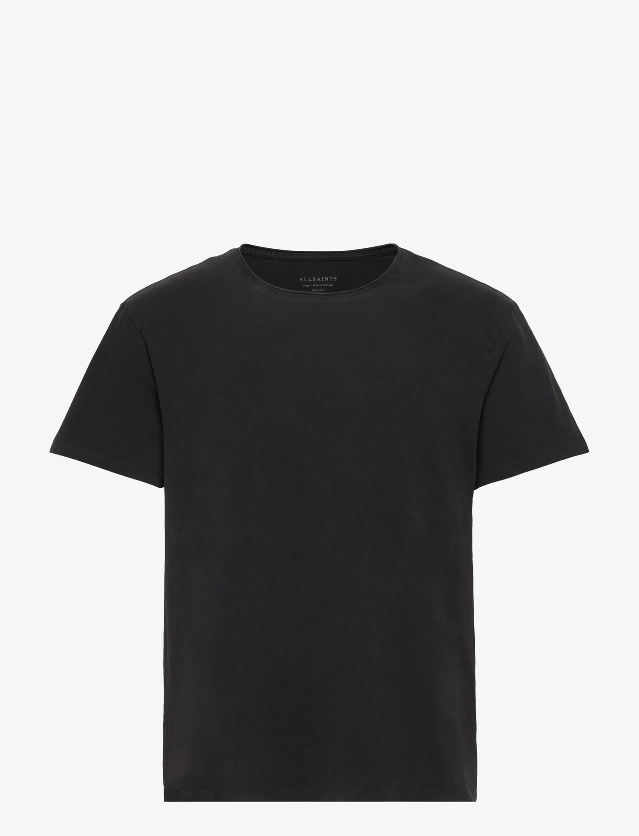 AllSaints - bodega ss crew - basic t-shirts - washed black - 0