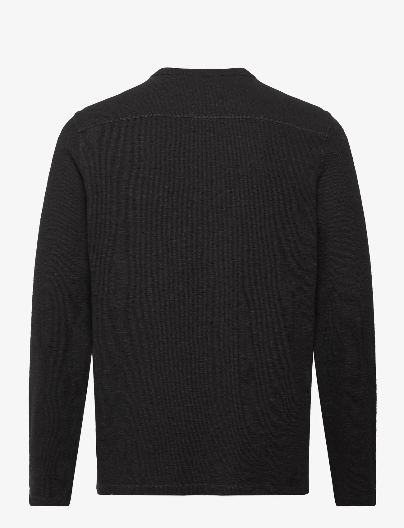 AllSaints - MUSE LS HENLEY - basic t-shirts - jet black - 1