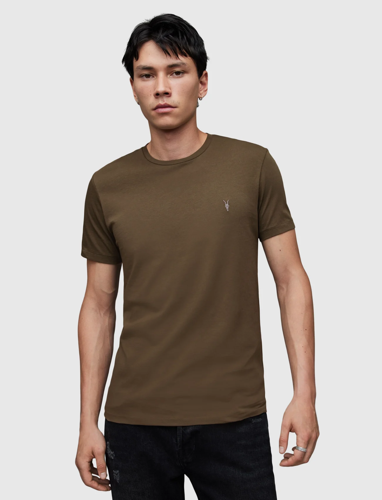 AllSaints - TONIC SS CREW 3 PK - basic t-shirts - grn/opt wht/jt blk - 1