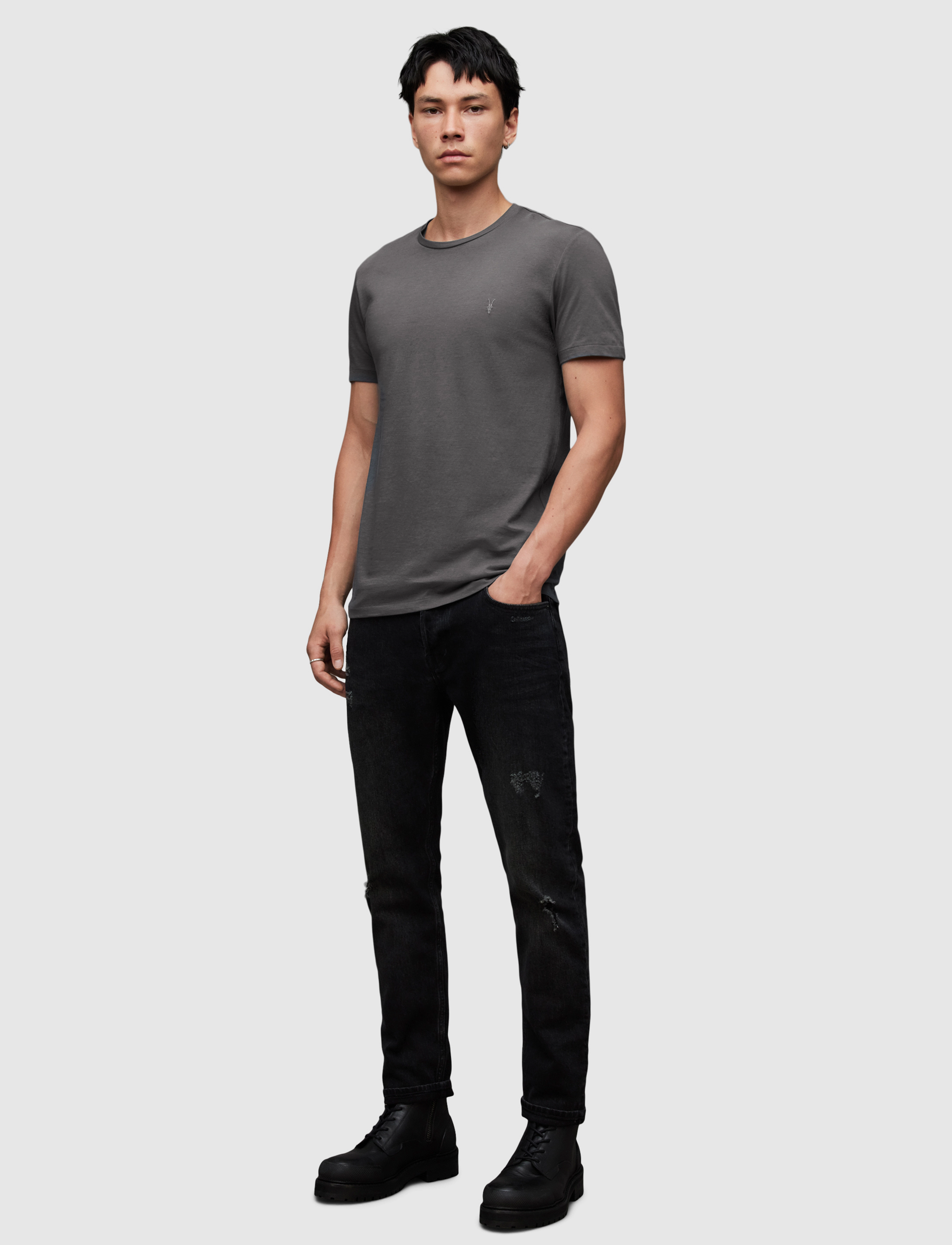 AllSaints - TONIC SS CREW - galaxy grey - 4