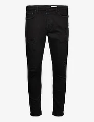 AllSaints - cigarette damaged - džinsa bikses ar šaurām starām - black - 0