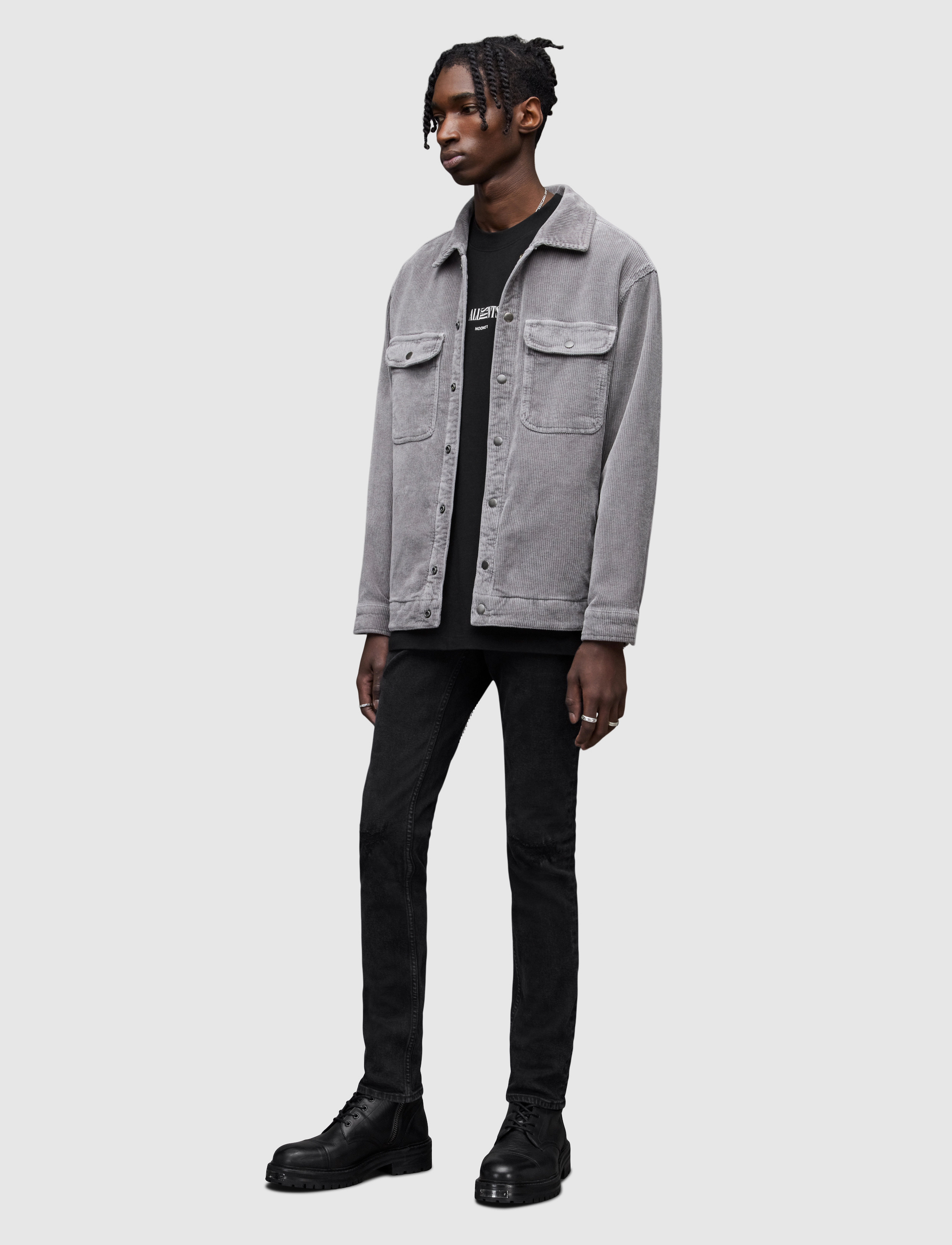 AllSaints Cigarette Damaged, 32 x 32, Black, Jeans > Skinny, Herre