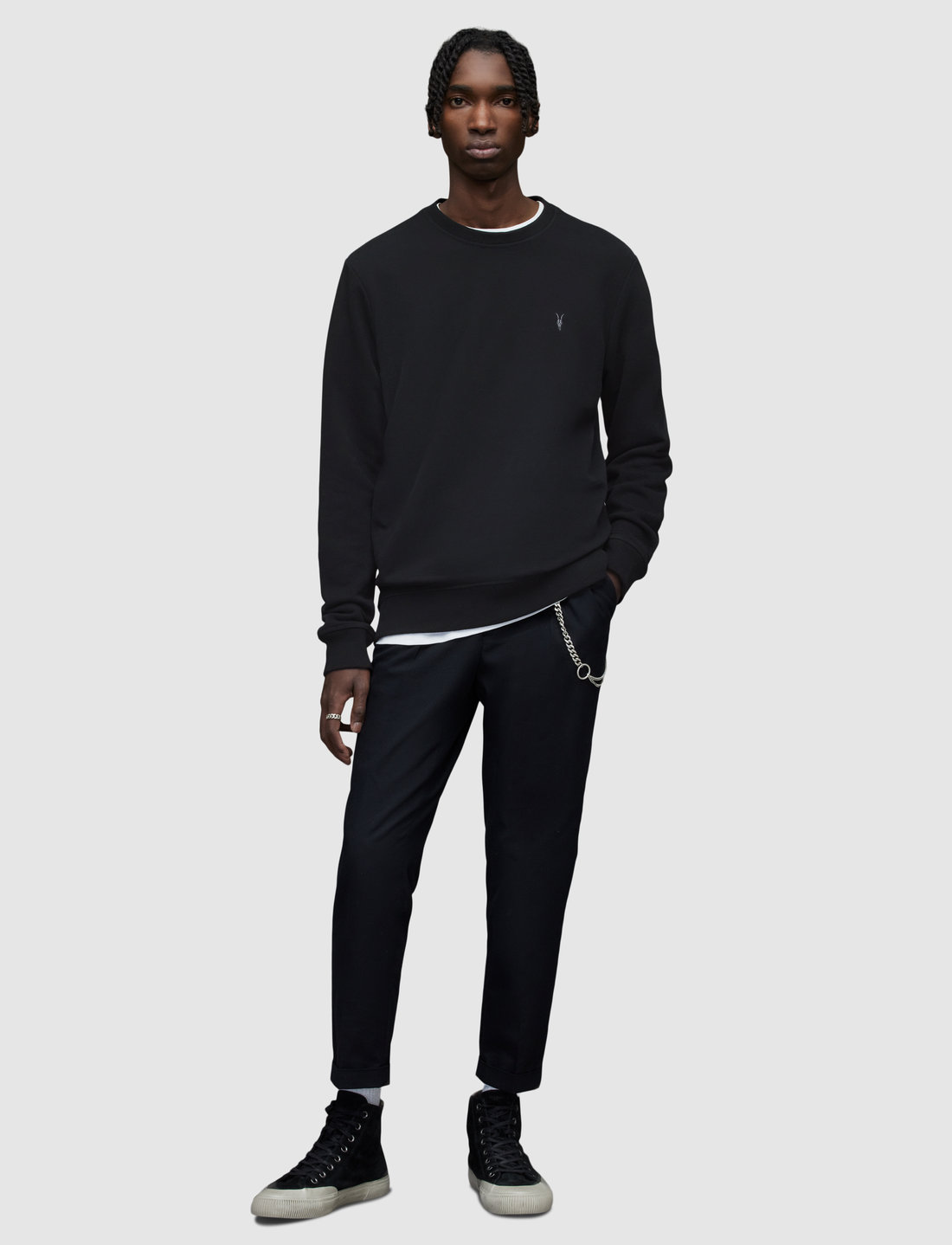 AllSaints Raven Crew Sweatshirts Boozt