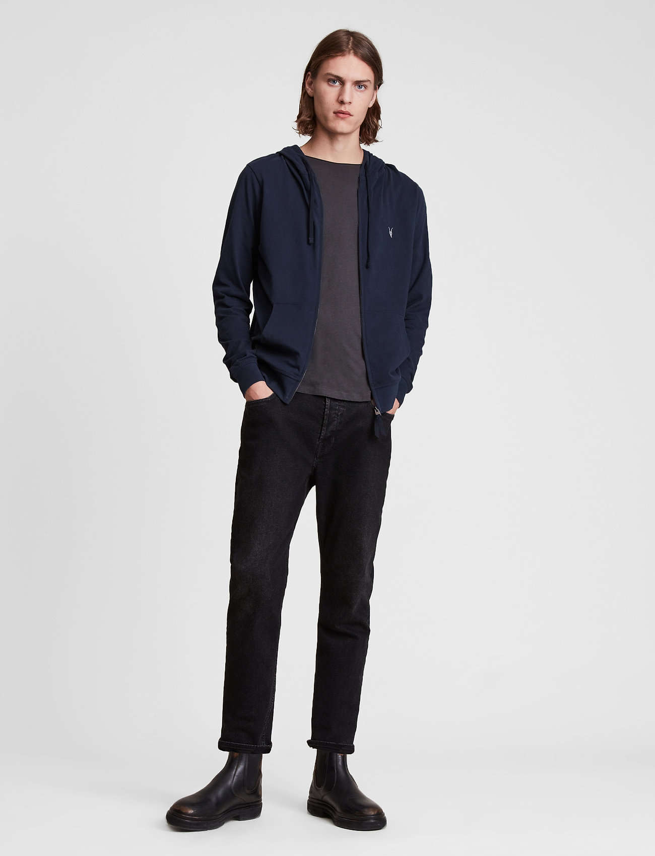 AllSaints - BRACE HOODY - fairbank navy - 4