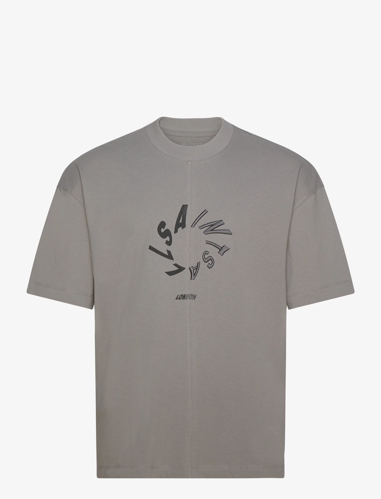 AllSaints - HALO SS CREW - short-sleeved t-shirts - ash grey - 0