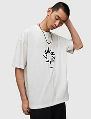 AllSaints - HALO SS CREW - kortärmade t-shirts - chalk white - 6