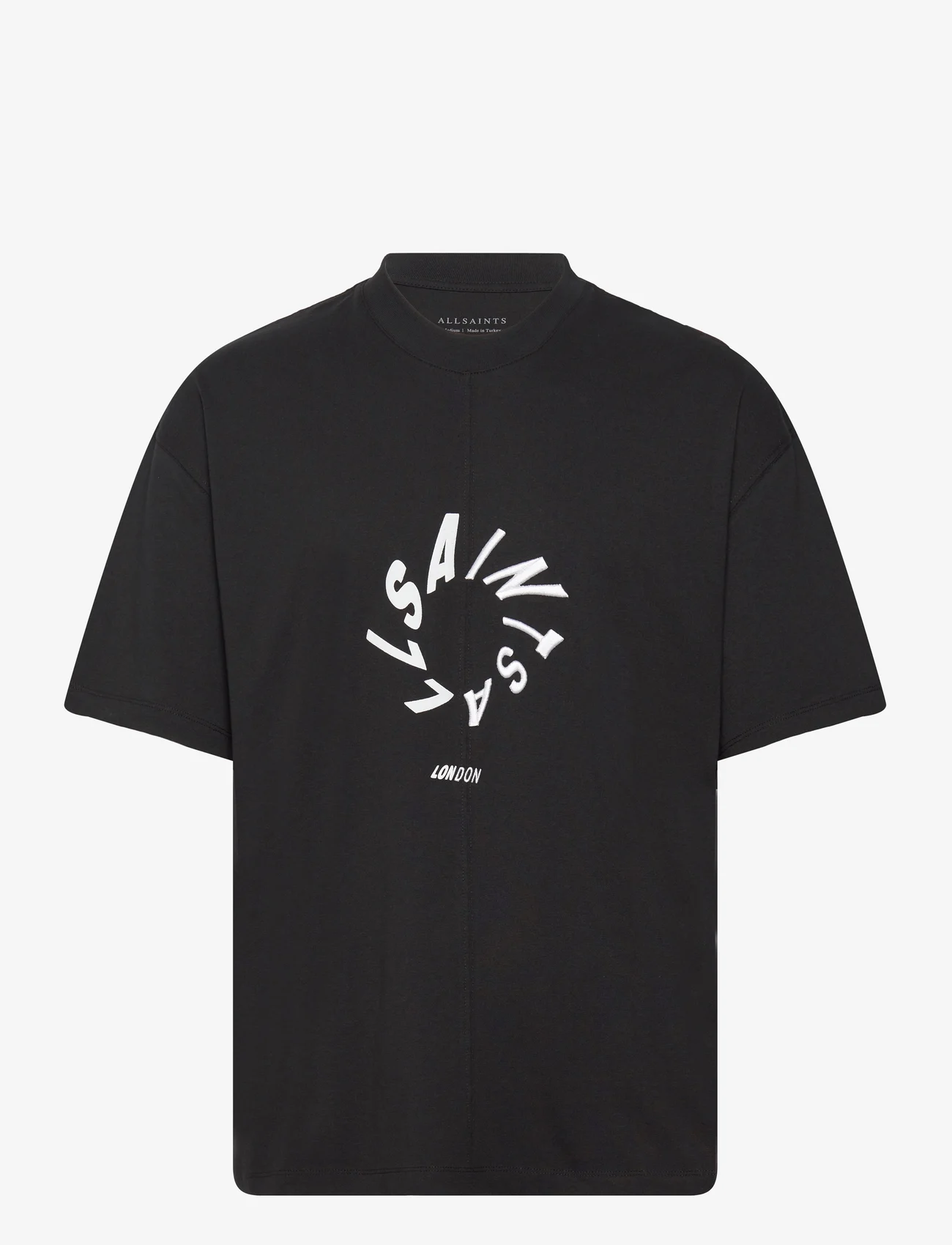 AllSaints - HALO SS CREW - kortärmade t-shirts - jet black - 0