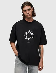 AllSaints - HALO SS CREW - kortärmade t-shirts - jet black - 2
