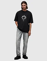 AllSaints - HALO SS CREW - kortärmade t-shirts - jet black - 4