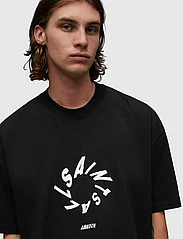 AllSaints - HALO SS CREW - kortärmade t-shirts - jet black - 5