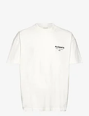 AllSaints - underground ss crew - short-sleeved t-shirts - ashen white - 0