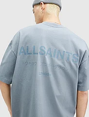AllSaints - UNDERGROUND SS CREW - short-sleeved t-shirts - dusty blue - 5