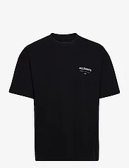 AllSaints - underground ss crew - short-sleeved t-shirts - jet black - 0