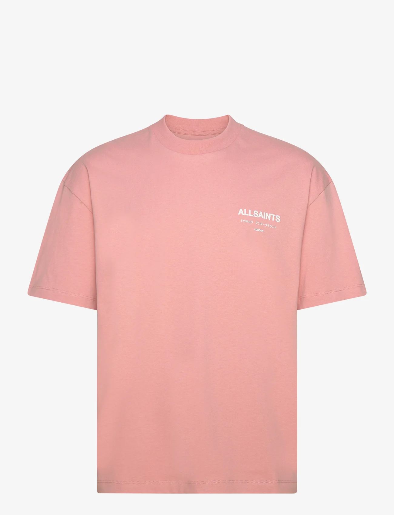 AllSaints - underground ss crew - short-sleeved t-shirts - orchid pink - 0