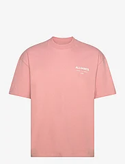 AllSaints - underground ss crew - short-sleeved t-shirts - orchid pink - 0