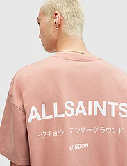AllSaints - underground ss crew - short-sleeved t-shirts - orchid pink - 4