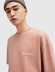 AllSaints - underground ss crew - short-sleeved t-shirts - orchid pink - 5