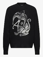 AllSaints - WILDER CREW - megztinis su apvalios formos apykakle - black - 0