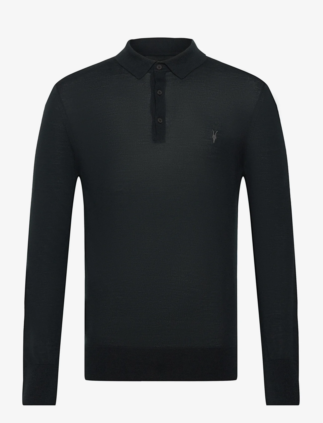 AllSaints - MODE MERINO LS POLO - knitted polos - racing green - 0