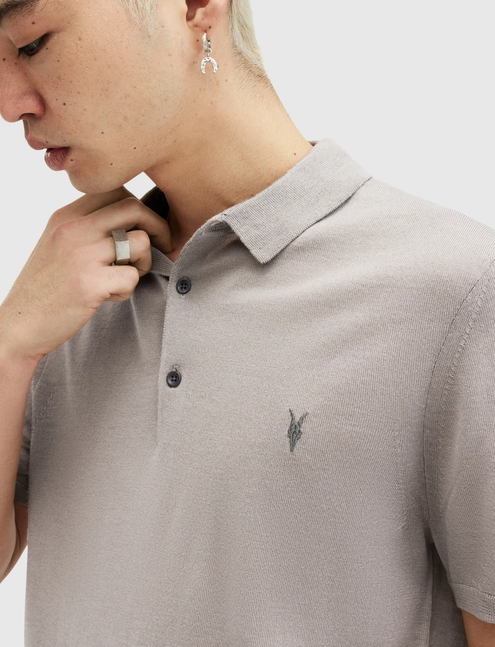 All saints top mode merino polo