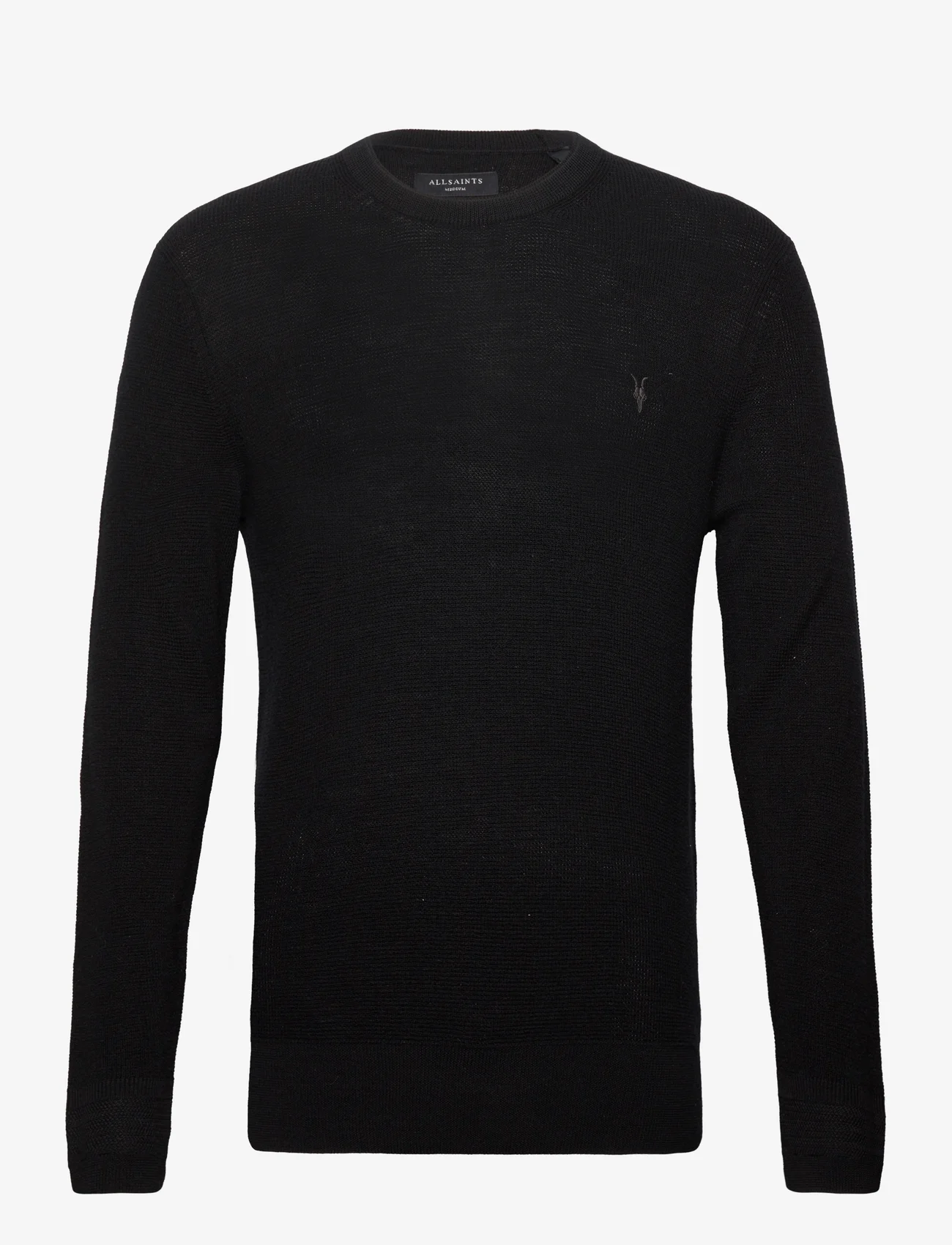 AllSaints - ivar merino crew - basic knitwear - black - 0