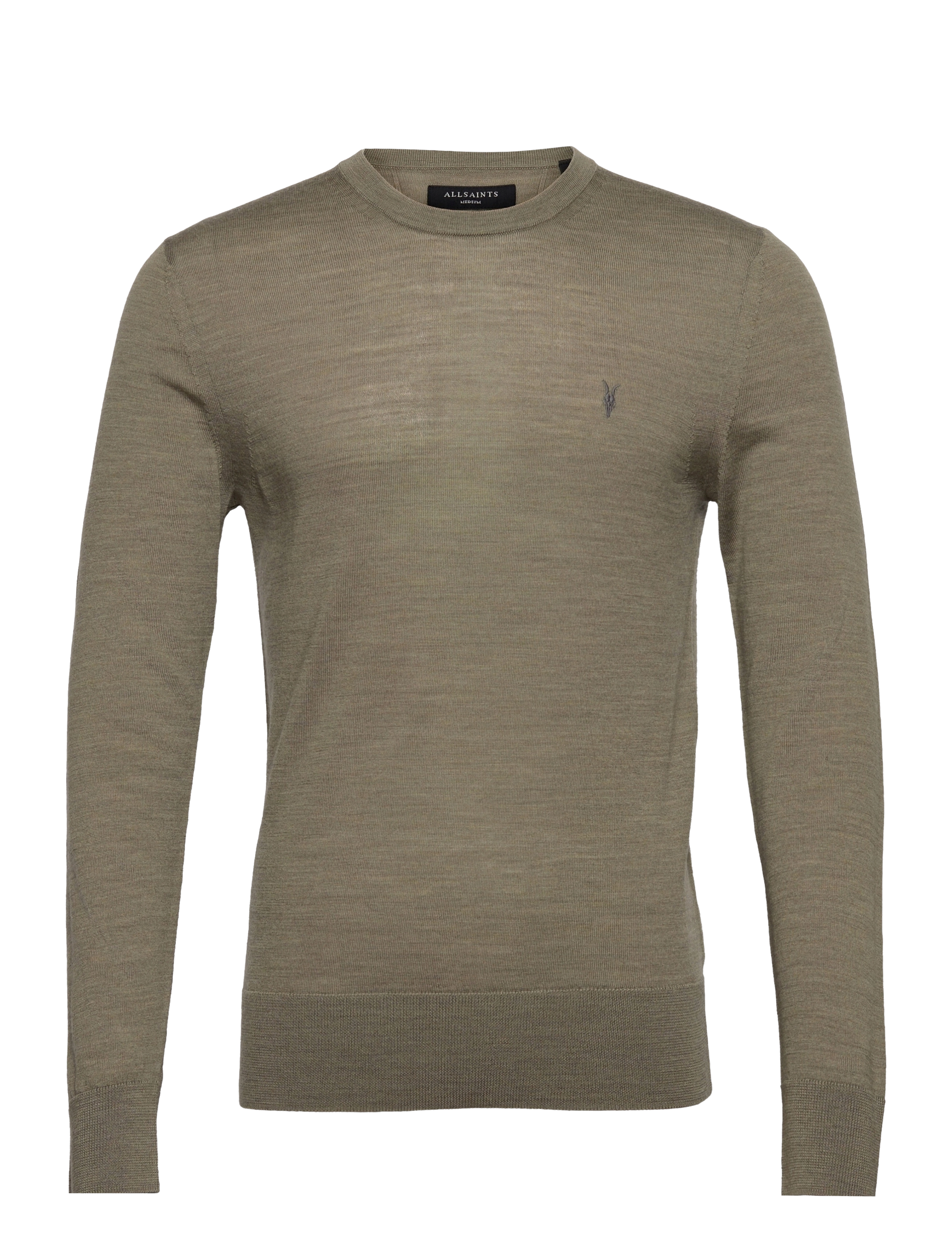 MODE MERINO CREW - MOSS GREEN MARL