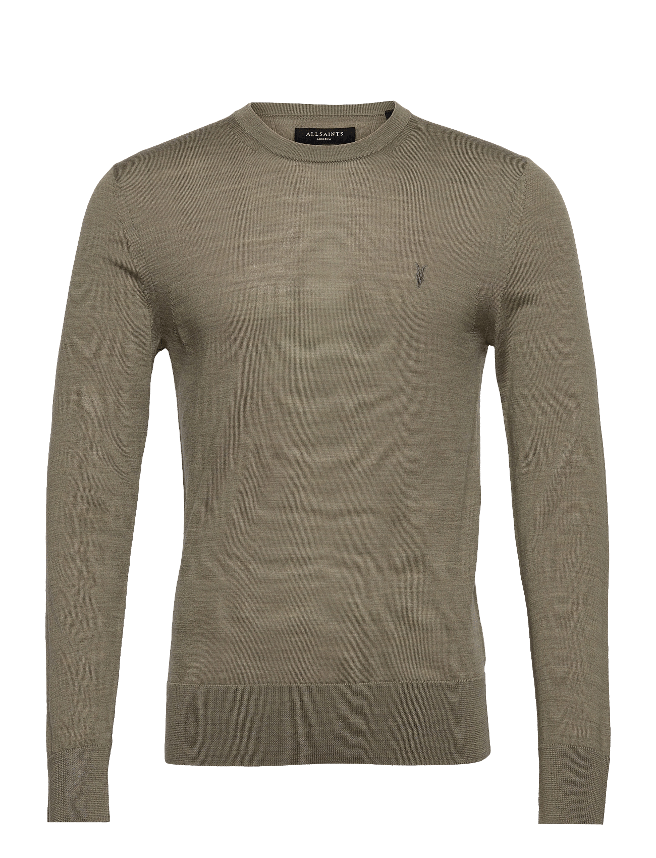 MODE MERINO CREW - MOSS GREEN MARL