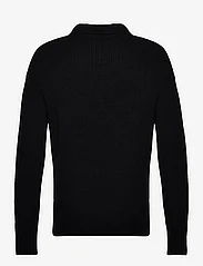 AllSaints - KANYON LS POLO - megztinis su v formos apykakle - black - 1