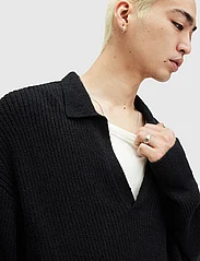 AllSaints - KANYON LS POLO - knitted v-necks - black - 5