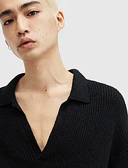 AllSaints - KANYON LS POLO - knitted v-necks - black - 6