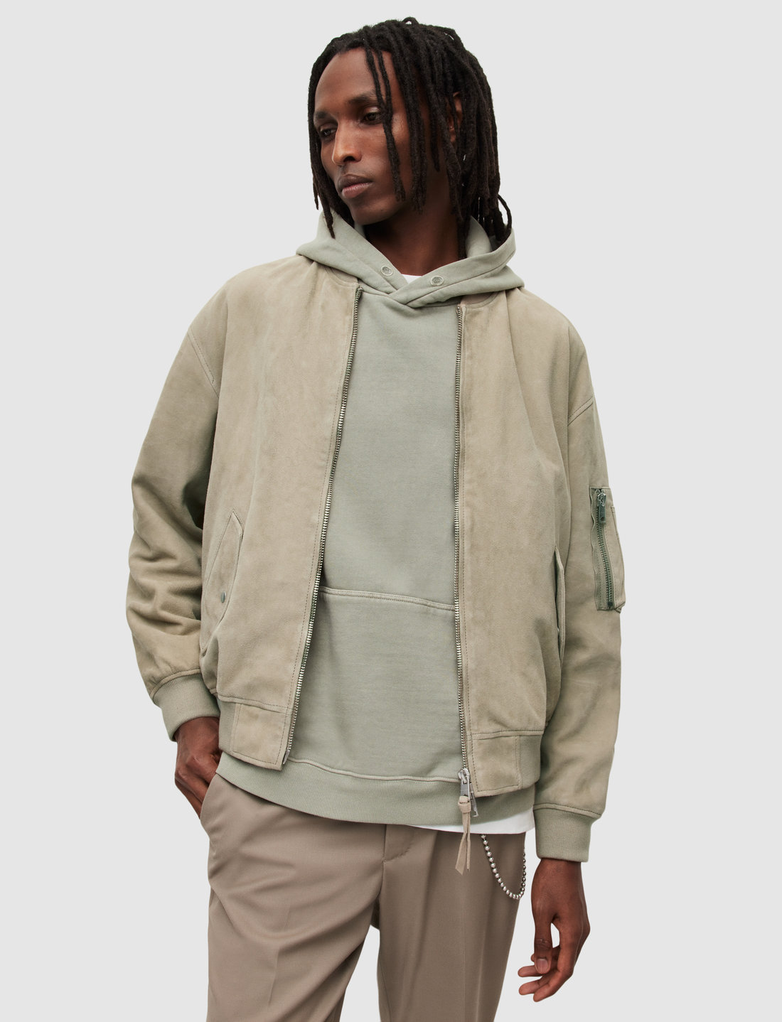 Oversized hooded 2025 bomber jacket