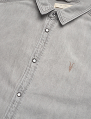 AllSaints - gleason ls shirt - chemises en jean - grey - 3