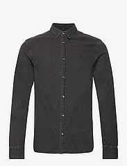 AllSaints - gleason ls shirt - jeanshemden - washed black - 0