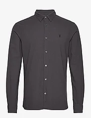AllSaints - lovell ls shirt - basic shirts - washed black - 0