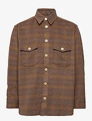 AllSaints - BARBA LS SHIRT - rutiga skjortor - brown - 0