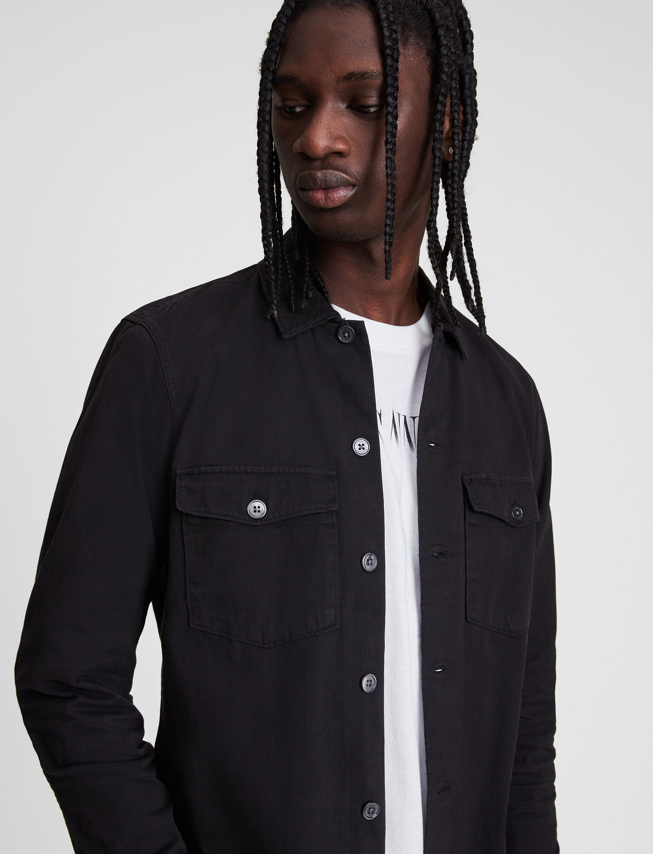 AllSaints - SPOTTER LS SHIRT - black - 3