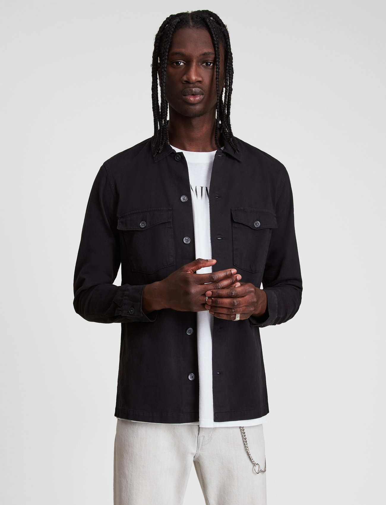 AllSaints - SPOTTER LS SHIRT - black - 5