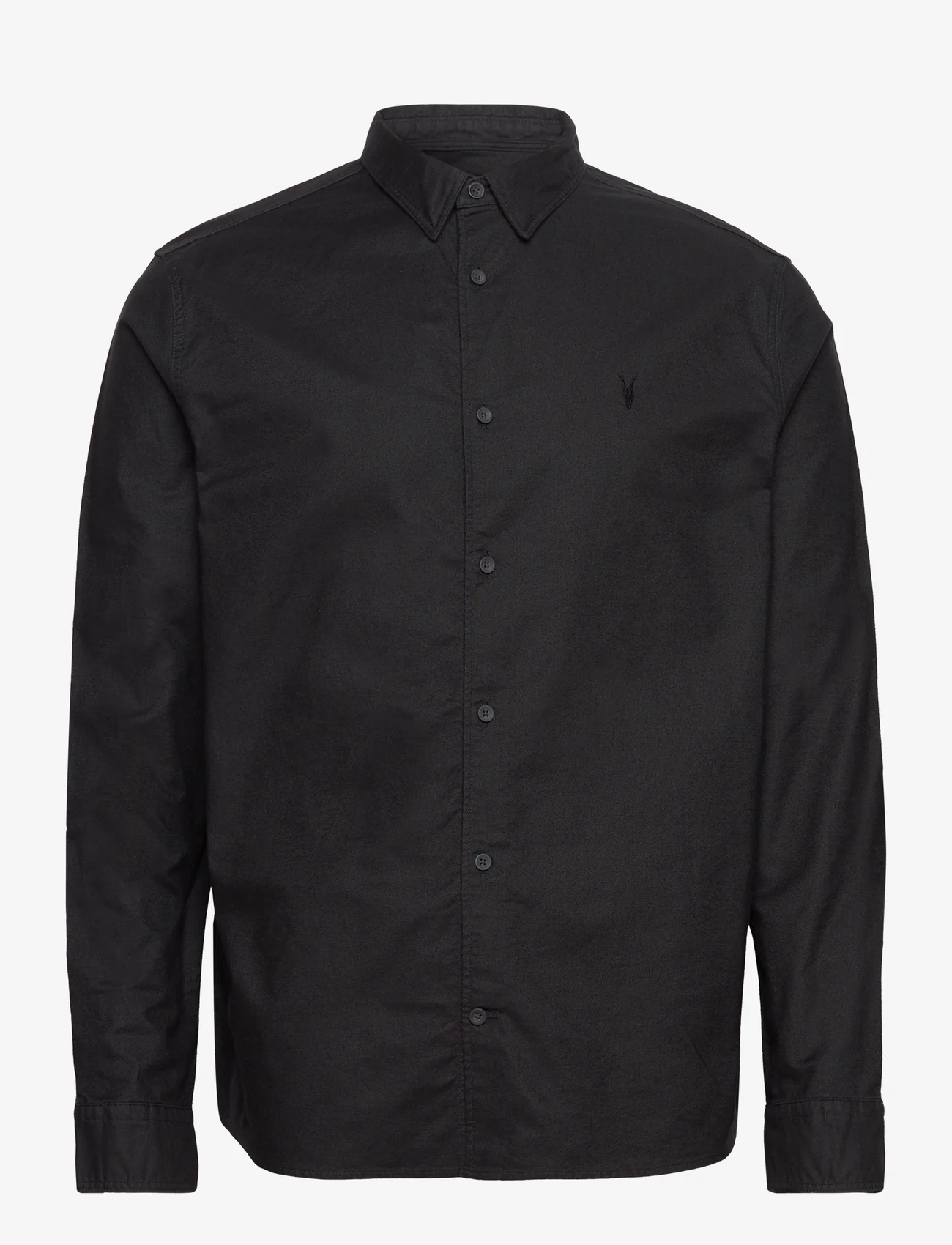 AllSaints - hermosa ls shirt - basic-hemden - black - 0