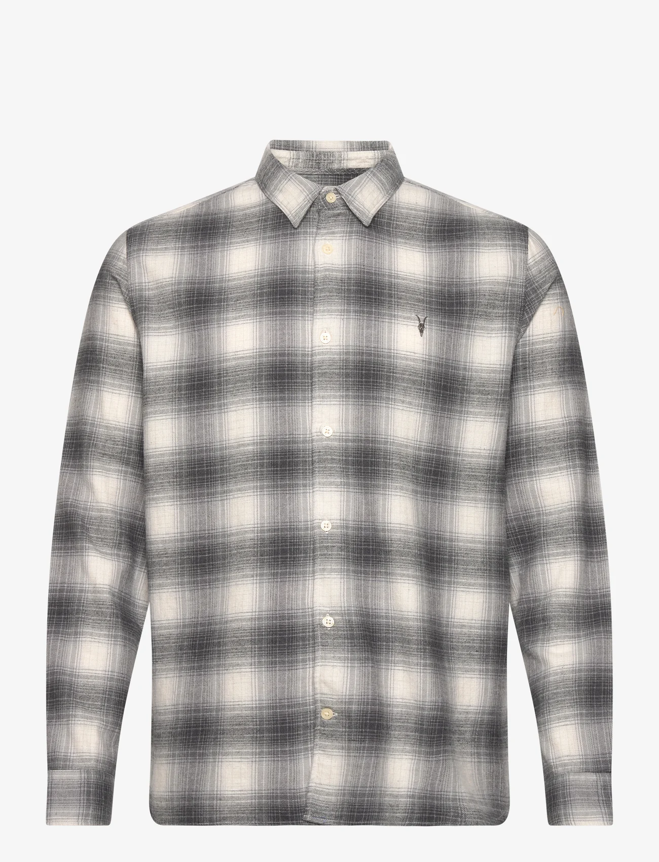AllSaints - OMEGA LS SHIRT - rutede skjorter - rock grey - 0