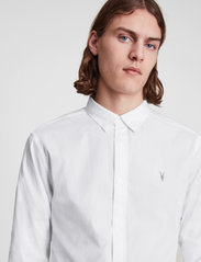 AllSaints - hawthorne ls shirt - basic shirts - white - 3