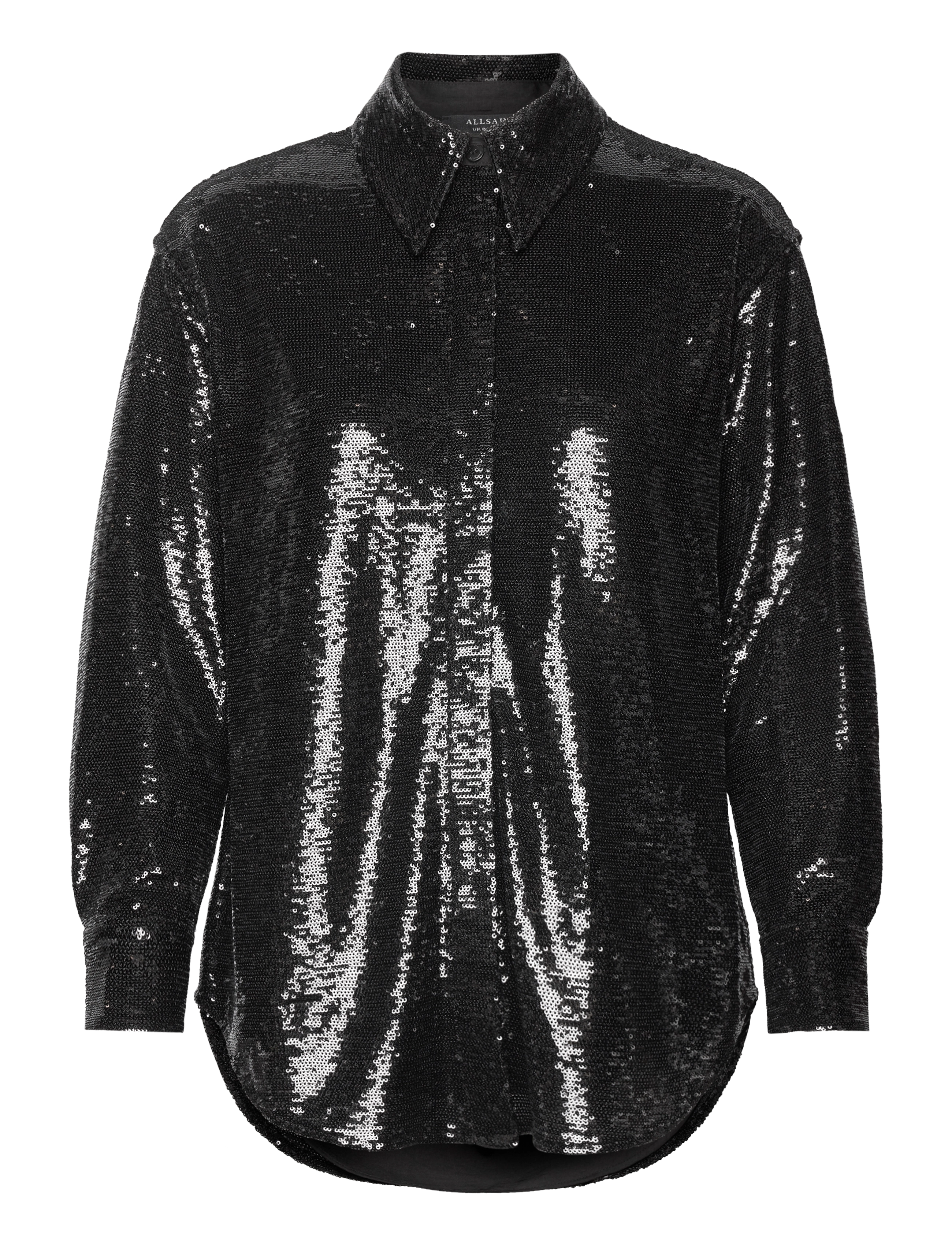 AllSaints CHARLI SEQUIN SHIRT - AllSaints - BLACK / black
