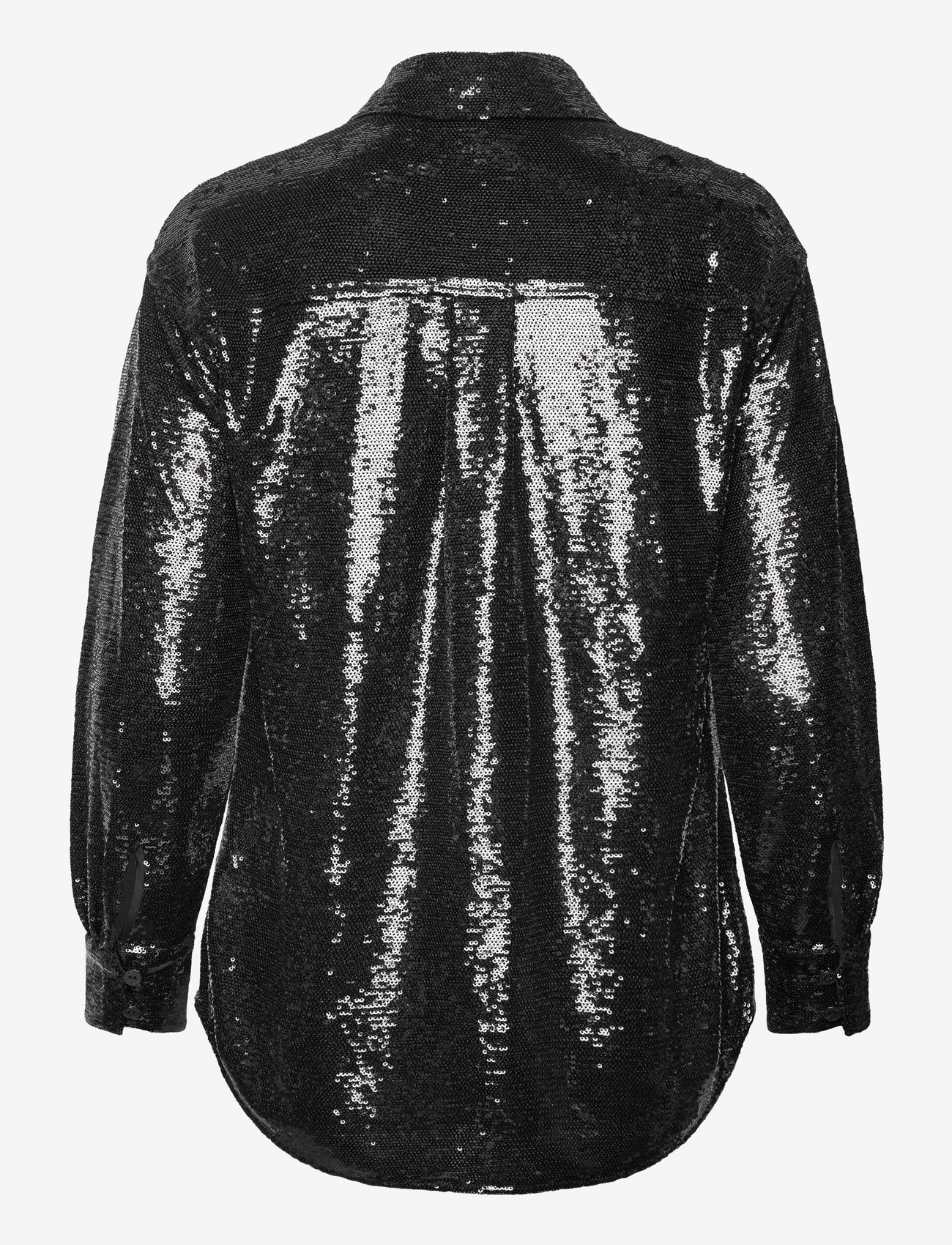 AllSaints - CHARLI SEQUIN SHIRT - langærmede skjorter - black - 1