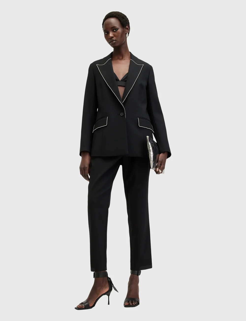 AllSaints - ATLAS KRYS BLAZER - enkelknäppta kavajer - black - 0