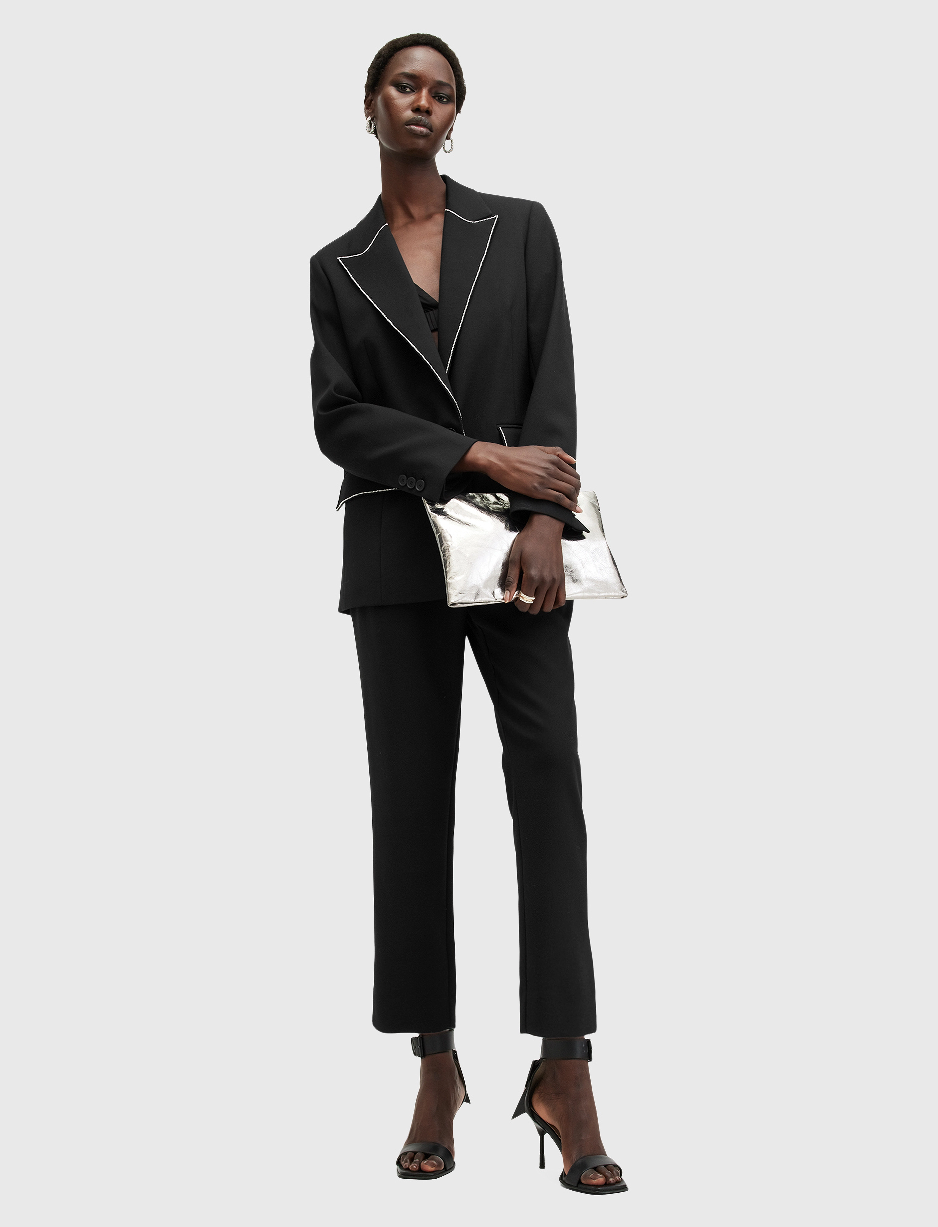 AllSaints - ATLAS KRYS BLAZER - festtøj til outletpriser - black - 5