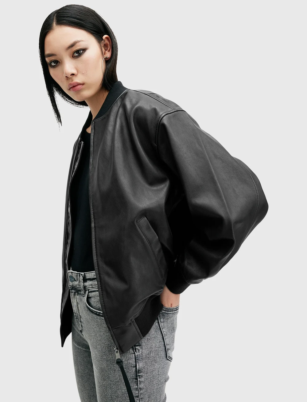 AllSaints Belle Bomber 413.10 Buy Leather jackets from AllSaints online at Boozt . Fast delivery and easy returns