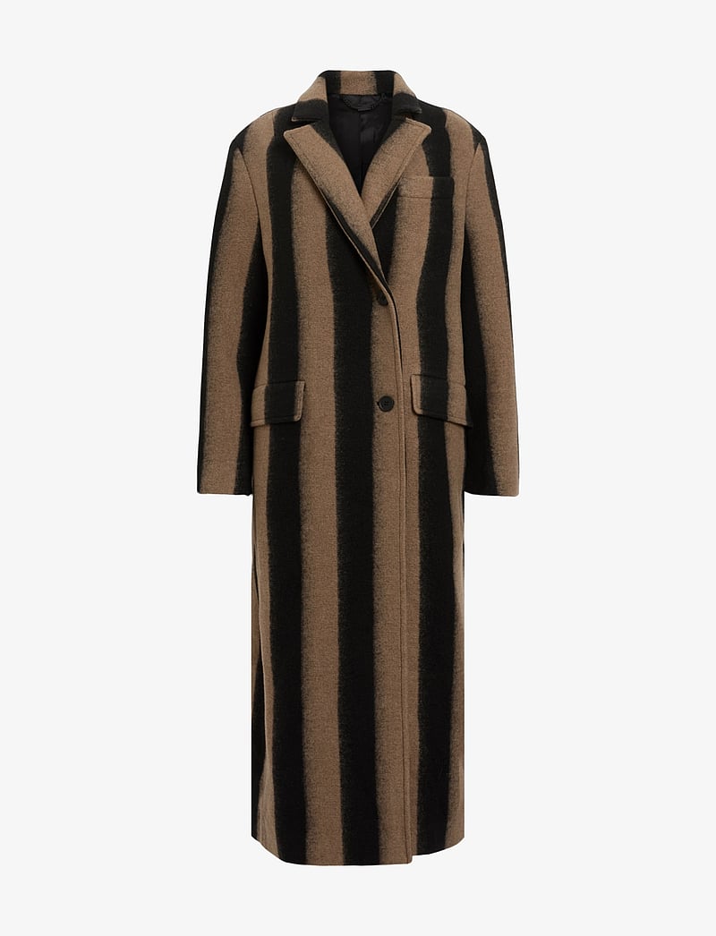 AllSaints - JAMES STRIPE COAT - vinterjakker - brown/black - 1