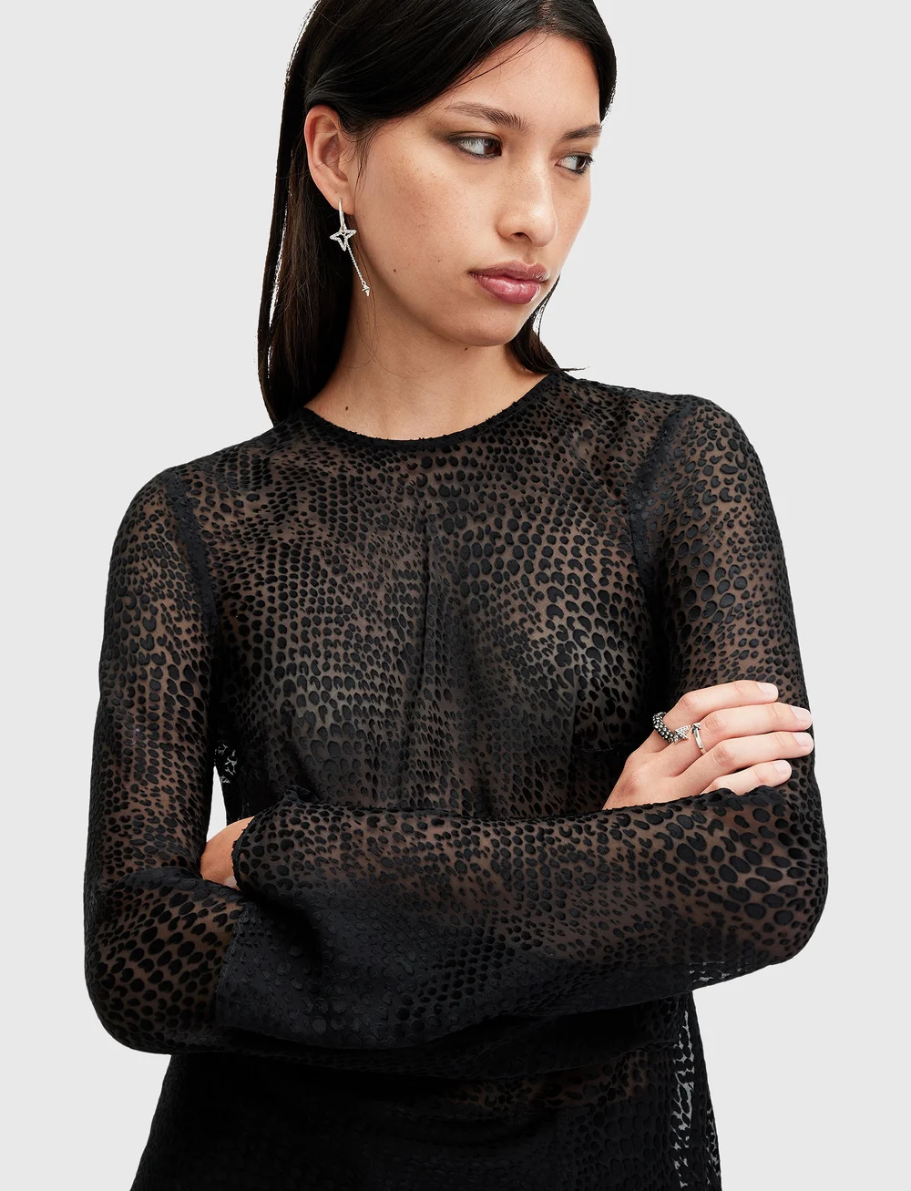 AllSaints - JADA DRESS - maxiklänningar - black - 0