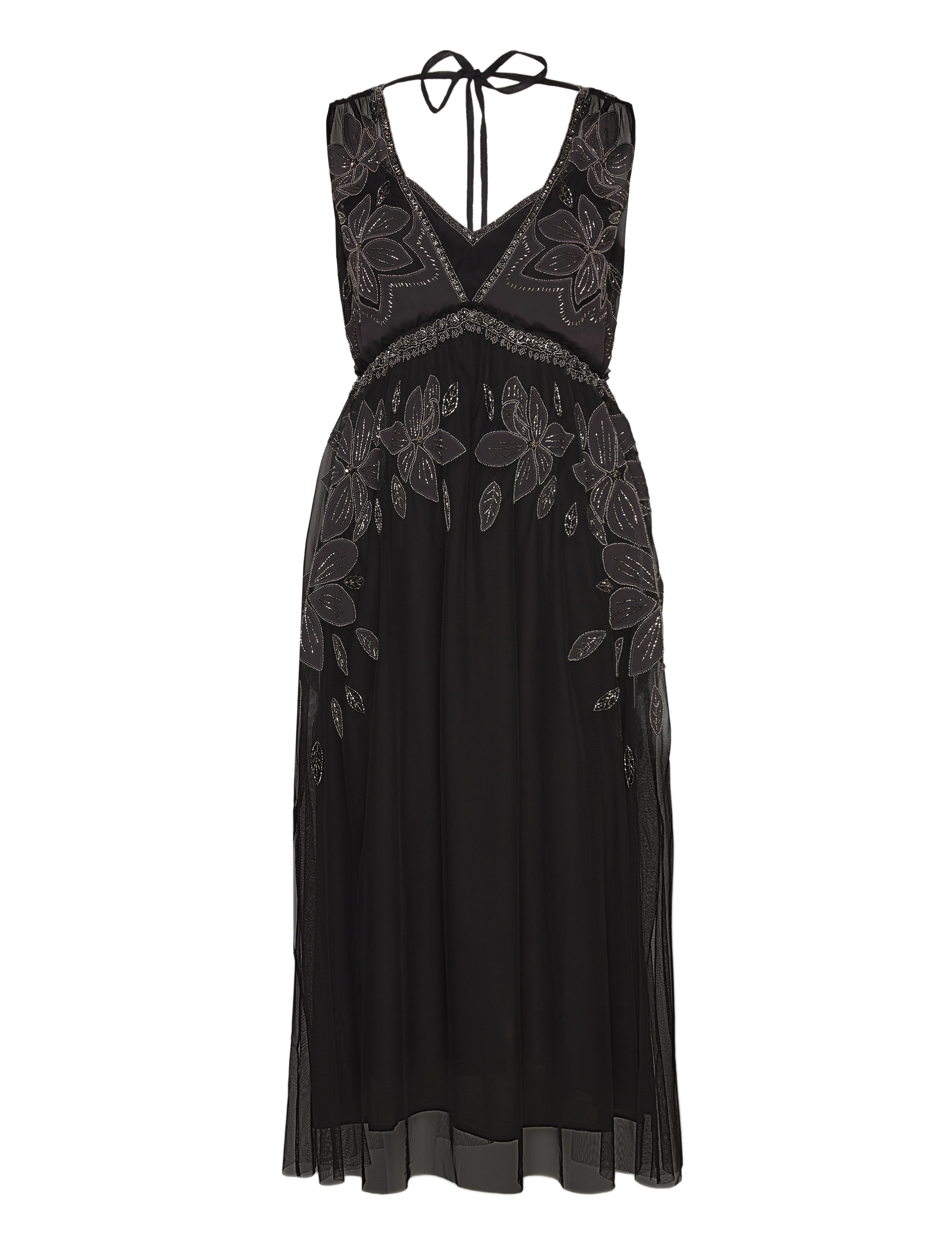 ALLSAINTS Laia Emb Kleid Schwarz - 38 - Damen